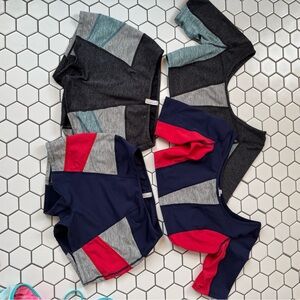 Free People Red and Blue sets with Vibrant Colorblock Design